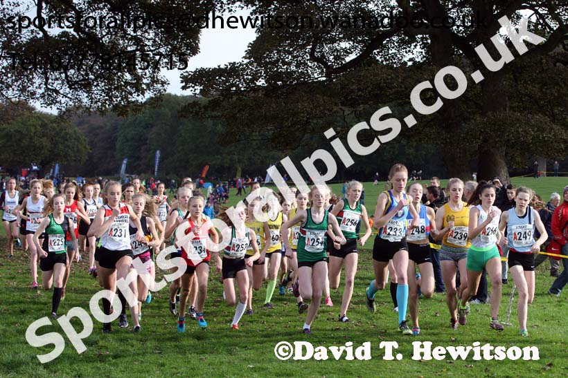 Girls under-15s Northern Cross Country Relays. Photo: David T. Hewitson/Sports for All Pics